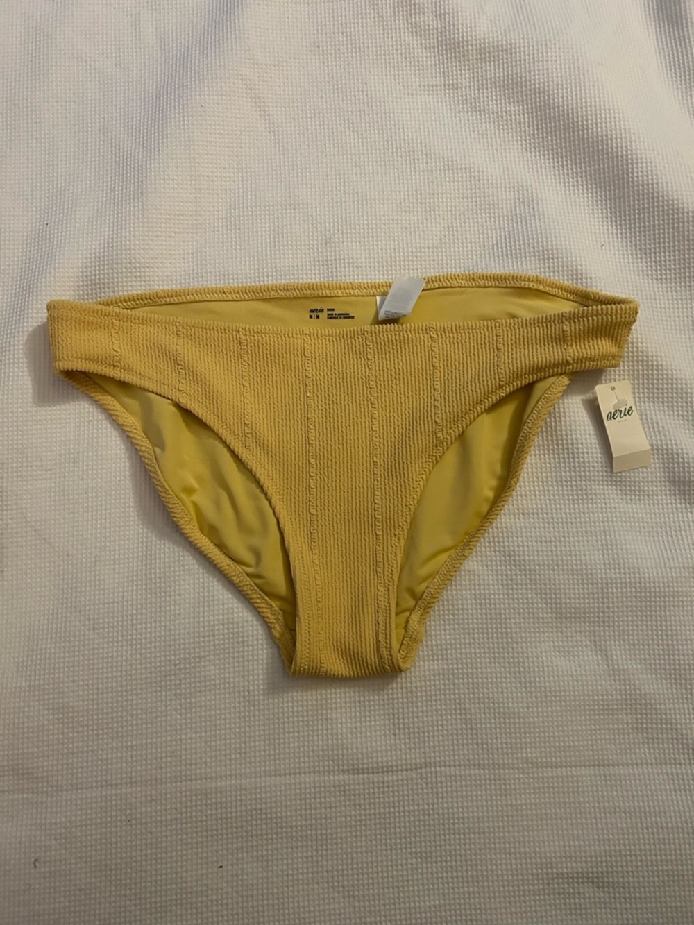 aerie Ribbed Yellow Bikini Bottoms